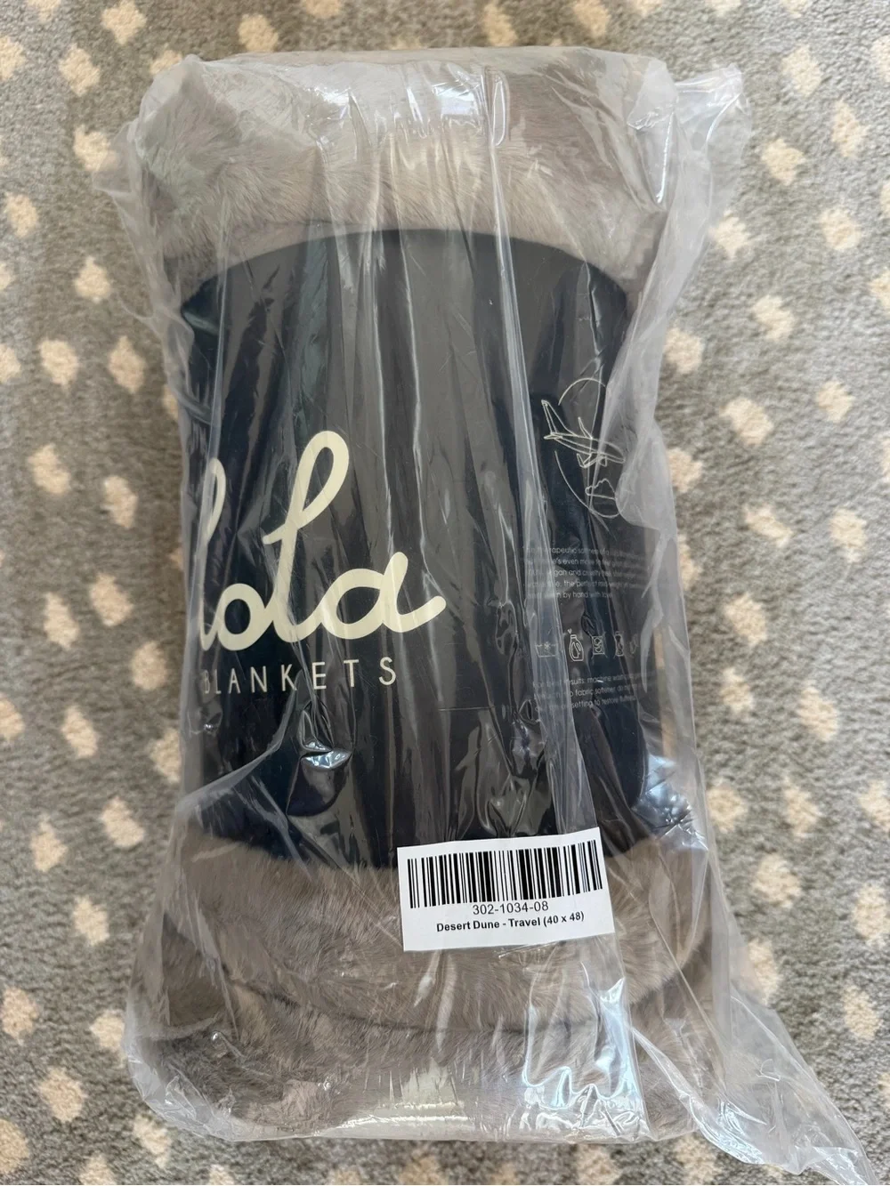 Lola Blankets Taupe Faux Fur Throw Blanket - Plush Comfort